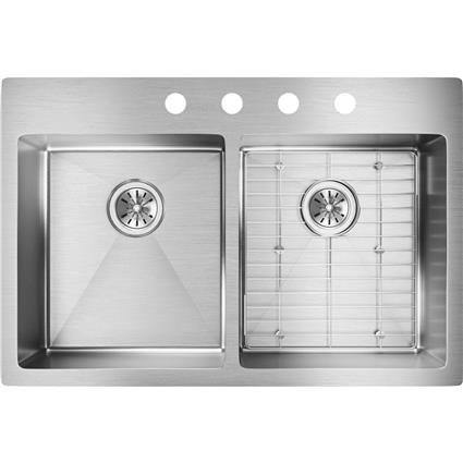 SS 33x22x9 Dbl Dual Mt Sink Kit