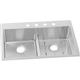SS 33x22x9 Dbl Dual Mt Sink Kit