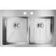 SS 33x22x9 Dbl Dual Mt Sink Kit