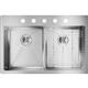 SS 33x22x9 Dbl Dual Mt Sink Kit