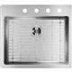 SS 25x22x6 Single Dual Mt Sink Kit