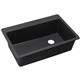 Qtz 33x22x9.5 Single Drop-in Sink Black