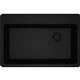 Qtz 33x22x9.5 Single Drop-in Sink Black