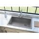 Qtz 33x22x9.5 Sng Drop-in Sink Greystone