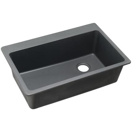 Qtz 33x22x9.5 Sng Drop-in Sink Dusk Gray