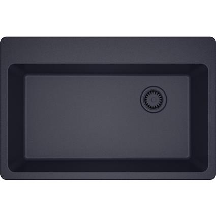 Qtz 33x22x9.5 Sng Drop-in Sink Dusk Gray