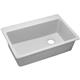 Qtz 33x22x9.5 Single Drop-in Sink White