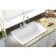 Qtz 33x22x9.5 Single Drop-in Sink White