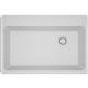 Qtz 33x22x9.5 Single Drop-in Sink White