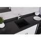 Qtz 15.7x15.7x7.7 Single Dual Sink Black