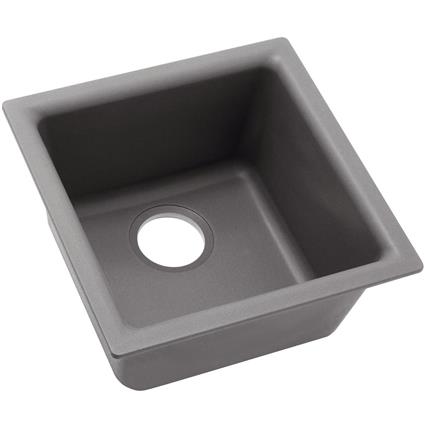 Qtz 15.7x15.7x7.7 Single Sink Greystone