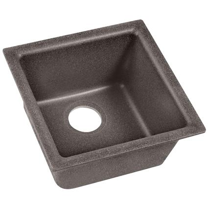 Qtz 15.7x15.7x7.7 Single Dual Sink Slate