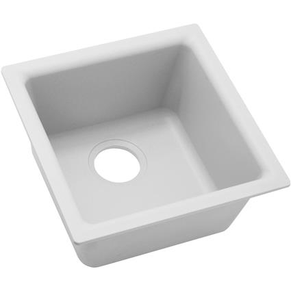 Qtz 15.7x15.7x7.7 Single Dual Sink White
