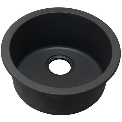 Qtz 18.1x18.1x7.5 Single Dual Sink Black