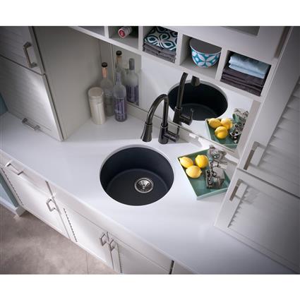 Qtz 18.1x18.1x7.5 Single Sink Greystone