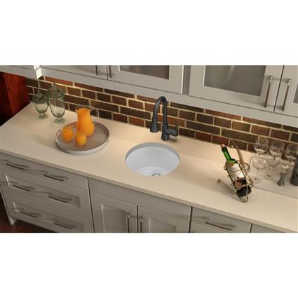 Qtz 18.1x18.1x7.5 Single Dual Sink White