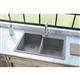 Qtz 33x22x9.5 Dbl Drop-in Sink Greystone