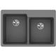 Qtz 33x22x9.5 Dbl Drop-in Sink Greystone
