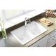 Quartz 33x22x9.5 Dbl Drop-in Sink White