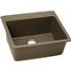 Qtz 25x22x9.5 Single Drop-in Sink Mocha