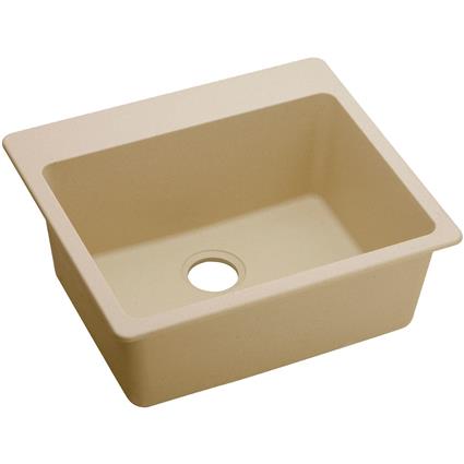 Quartz 25x22x9.5 Sngl Drop-in Sink Sand
