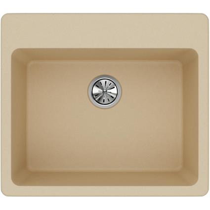 Quartz 25x22x9.5 Sngl Drop-in Sink Sand