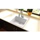 Qtz 25x22x9.5 Single Drop-in Sink White