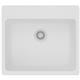 Qtz 25x22x9.5 Single Drop-in Sink White