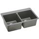 Qtz 33x22x9.5 Dbl Drop-in Sink Greystone
