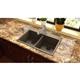 Quartz 33x22x9.5 Dbl Drop-in Sink Mocha
