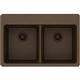 Quartz 33x22x9.5 Dbl Drop-in Sink Mocha