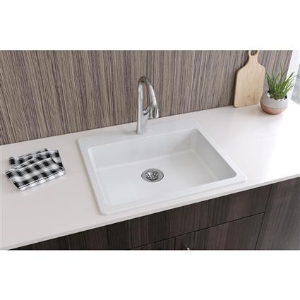 Quartz 25x22x5.5 Sngl Drop-in ADA Sink