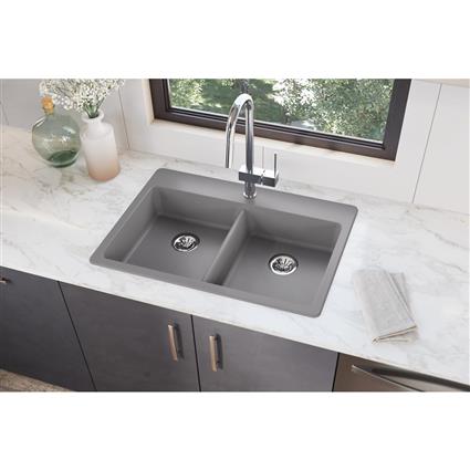 Quartz 33x22x5.5 Sngl Drop-in ADA Sink