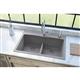 Qtz 33x22x10 Dbl Drop-in Sink Greystone