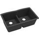 Quartz 33x19x10 Dbl Under MT Sink Black