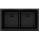 Quartz 33x19x10 Dbl Under MT Sink Black