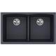 Quartz 33x19x10 Dbl UMnt Sink Dusk Gray