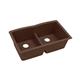 Quartz 33x19x10 Dbl Under MT Sink Mocha