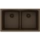 Quartz 33x19x10 Dbl Under MT Sink Mocha