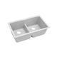Quartz 33x19x10 Dbl Under MT Sink White