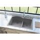 Qtz 33x22x10 Dbl Drop-in Sink Greystone