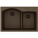 Quartz 33x22x10 Dbl Drop-in Sink Mocha