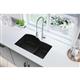 Quartz 33x22x10  Dbl Under MT Sink Black