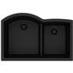 Quartz 33x22x10  Dbl Under MT Sink Black