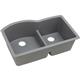 Quartz 33x22x10 Dbl UMnt Sink Greystone