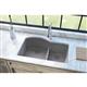 Quartz 33x22x10 Dbl UMnt Sink Greystone