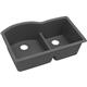 Quartz 33x22x10 Dbl UMnt Sink Dusk Gray