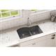 Quartz 33x22x10 Dbl Under MT Sink Slate