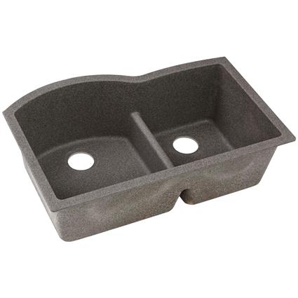 Quartz 33x22x10 Dbl Under MT Sink Slate