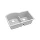 Quartz 33x22x10  Dbl Under MT Sink White